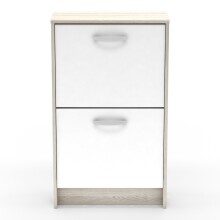 Schuhschrank >Nano< in Shannon Eiche/perle weiss - 54x91x24 (BxHxT)