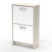 Schuhschrank >Nano< in Shannon Eiche/perle weiss - 54x91x24 (BxHxT)