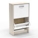 Schuhschrank >Nano< in Shannon Eiche/perle weiss - 54x91x24 (BxHxT)