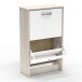 Schuhschrank >Nano< in Shannon Eiche/perle weiss - 54x91x24 (BxHxT)