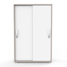 Wäscheschrank >Nano< in Shannon Eiche/perle weiss - 68x106x33 (BxHxT)