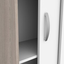 Wäscheschrank >Nano< in Shannon Eiche/perle weiss - 68x106x33 (BxHxT)