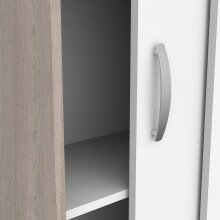 Wäscheschrank >Nano< in Shannon Eiche/perle weiss - 68x106x33 (BxHxT)