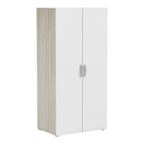 Hochschrank >Nano< in Shannon Eiche/perle weiss - 79x167x52 (BxHxT)