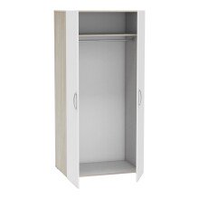 Hochschrank >Nano< in Shannon Eiche/perle weiss - 79x167x52 (BxHxT)
