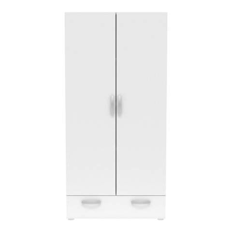 Kleiderschrank >Nano< in Shannon Eiche/perle weiss - 81x167x38 (BxHxT)