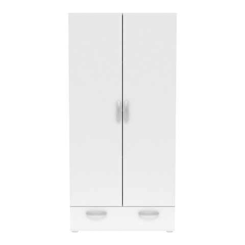 Kleiderschrank >Nano< in Shannon Eiche/perle weiss - 81x167x38 (BxHxT)