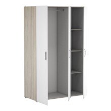 Kleiderschrank >Nano< in Shannon Eiche/perle weiss - 119x185x51 (BxHxT)