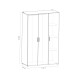 Kleiderschrank >Nano< in Shannon Eiche/perle weiss - 119x185x51 (BxHxT)