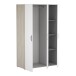 Kleiderschrank >Nano< in Shannon Eiche/perle weiss - 119x185x51 (BxHxT)