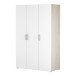 Kleiderschrank >Nano< in Shannon Eiche/perle weiss - 119x185x51 (BxHxT)