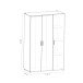 Kleiderschrank >Nano< in Shannon Eiche/perle weiss - 119x185x51 (BxHxT)