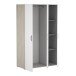 Kleiderschrank >Nano< in Shannon Eiche/perle weiss - 119x185x51 (BxHxT)