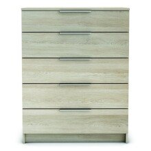 Kommode >Space< in Shannon Eiche aus Holzwerkstoff - 80x102x42cm (BxHxT)
