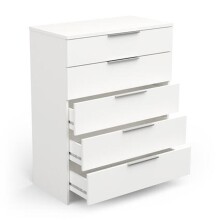 Kommode >Space< in matt weiss aus Holzwerkstoff - 80x102x42cm (BxHxT)