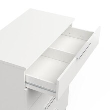 Kommode >Space< in matt weiss aus Holzwerkstoff - 80x102x42cm (BxHxT)