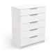 Kommode >Space< in matt weiss aus Holzwerkstoff - 80x102x42cm (BxHxT)