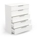 Kommode >Space< in matt weiss aus Holzwerkstoff - 80x102x42cm (BxHxT)
