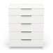 Kommode >Space< in matt weiss aus Holzwerkstoff - 80x102x42cm (BxHxT)