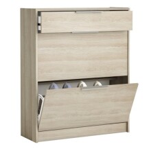 Schuhschrank >Space< in Shannon Eiche aus Holzwerkstoff - 83x101x29cm (BxHxT)