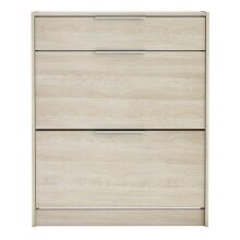 Schuhschrank >Space< in Shannon Eiche aus Holzwerkstoff - 83x101x29cm (BxHxT)