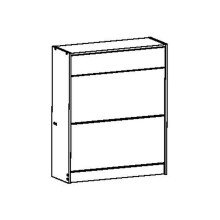 Schuhschrank >Space< in Shannon Eiche aus Holzwerkstoff - 83x101x29cm (BxHxT)