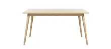 Esstisch >Blanes< in Klar Lackiert - 150x75x90 (BxHxT)