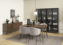 Esstisch >Blanes< in Smoked Klar Lackiert - 150x75x90 (BxHxT)