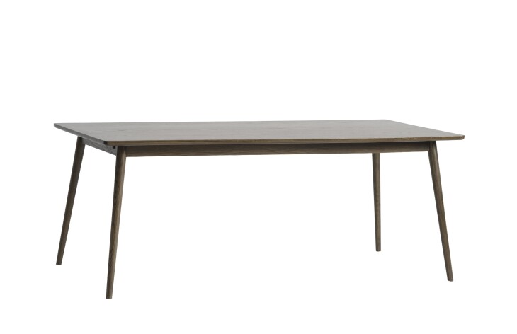 Esstisch >Blanes< in Smoked Klar Lackiert - 190x75x90 (BxHxT)