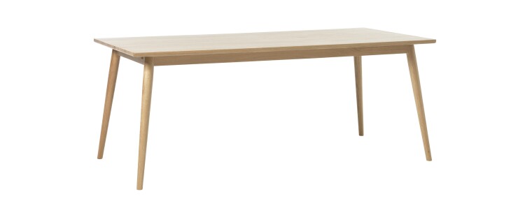 Esstisch >Blanes< in Klar Lackiert - 190x75x90 (BxHxT)