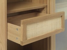 Highboard >Blanes< in Klar Lackiert - 110x160x40 (BxHxT)