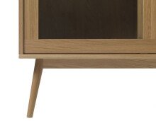 Highboard >Blanes< in Klar Lackiert - 110x160x40 (BxHxT)