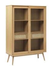Highboard >Blanes< in Klar Lackiert - 110x160x40...