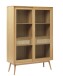 Highboard >Blanes< in Klar Lackiert - 110x160x40 (BxHxT)