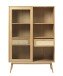Highboard >Blanes< in Klar Lackiert - 110x160x40 (BxHxT)