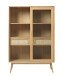 Highboard >Blanes< in Klar Lackiert - 110x160x40 (BxHxT)