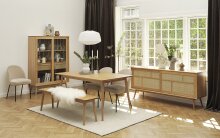 Bank >Blanes< in Klar Lackiert - 150x45x35 (BxHxT)