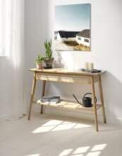 Ablagetisch >Blanes< in Klar Lackiert - 110x75x40 (BxHxT)
