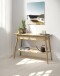 Ablagetisch >Blanes< in Klar Lackiert - 110x75x40 (BxHxT)