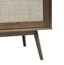 Sideboard >Blanes< in Smoked Klar Lackiert - 180x75x45 (BxHxT)