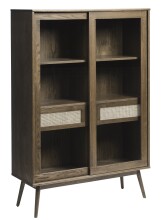 Highboard >Blanes< in Smoked Klar Lackiert -...