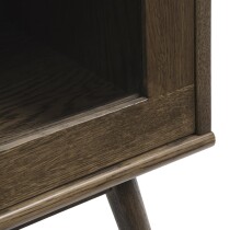 Highboard >Blanes< in Smoked Klar Lackiert - 110x160x40 (BxHxT)