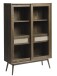 Highboard >Blanes< in Smoked Klar Lackiert - 110x160x40 (BxHxT)