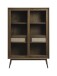 Highboard >Blanes< in Smoked Klar Lackiert - 110x160x40 (BxHxT)