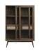 Highboard >Blanes< in Smoked Klar Lackiert - 110x160x40 (BxHxT)