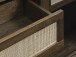 Highboard >Blanes< in Smoked Klar Lackiert - 110x160x40 (BxHxT)