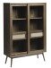 Highboard >Blanes< in Smoked Klar Lackiert - 110x160x40 (BxHxT)