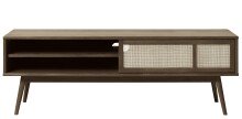 Lowboard >Blanes< in Smoked Klar Lackiert -...