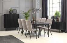 Esstisch >Santiago< in Schwarz  - 95x180x75 (LxBxH)