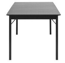 Esstisch >Santiago< in Schwarz  - 95x180x75 (LxBxH)